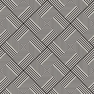 Abstract geometric pattern with stripes, lines. Seamless vector ackground. Bl Stock Illustration