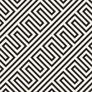 Abstract geometric pattern with stripes, lines. Seamless vector ackground. Bl Stock Illustration