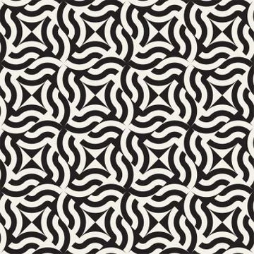 Abstract geometric pattern with stripes, lines. Seamless vector ackground. Bl Illustrazione stock