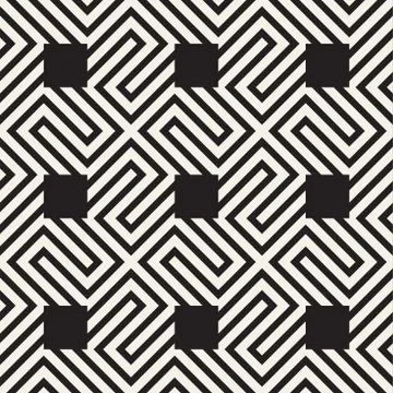 Abstract geometric pattern with stripes, lines. Seamless vector ackground. Bl 스톡 일러스트