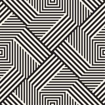 Abstract geometric pattern with stripes, lines. Seamless vector ackground. Bl Stock Illustration
