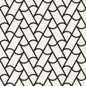 Abstract geometric pattern with stripes. Vector seamless background. Black and Stock Illustration