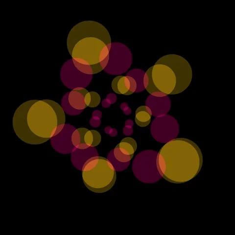 Abstract geometric pattern with swirling bokeh lights during a soft focus t.. Stock Footage 339947258