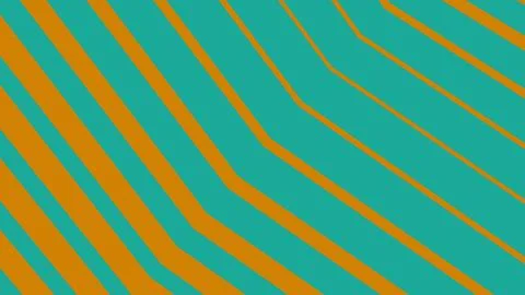Abstract geometric pattern with teal and orange diagonal lines Stock Illustration