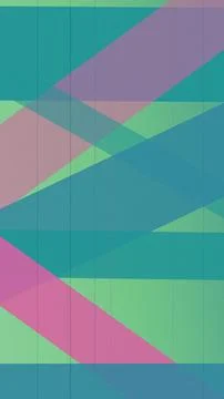 An abstract geometric pattern with teal, pink, and green facets creates a m.. Illustrazione stock