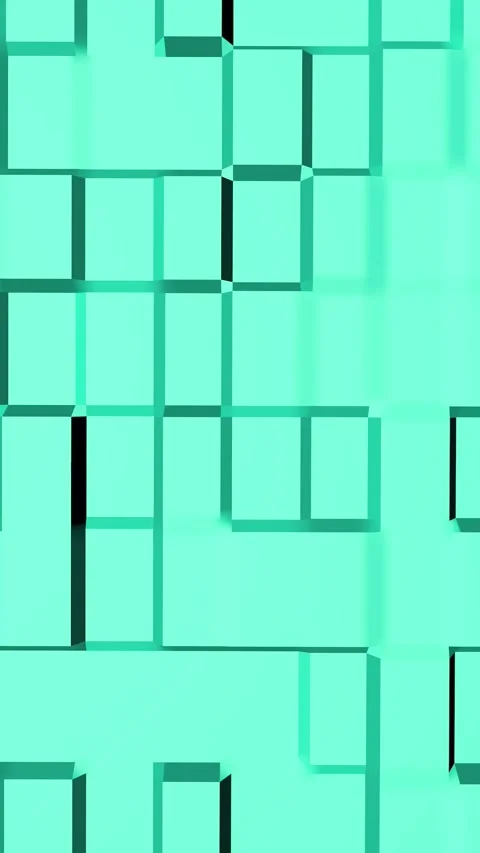Abstract Geometric Pattern with Teal Rectangles Stock Footage 292061128