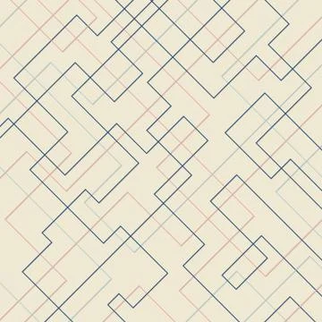 Abstract geometric pattern thin linear square shape and rectangle background. Stock Illustration