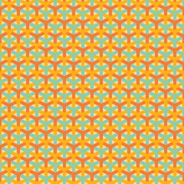 Abstract geometric pattern (tiling). Vector seamless vintage Stock Illustration