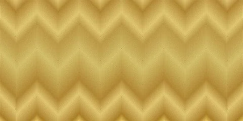 Abstract geometric pattern traditional gold background luxury with golden lin Stock Illustration