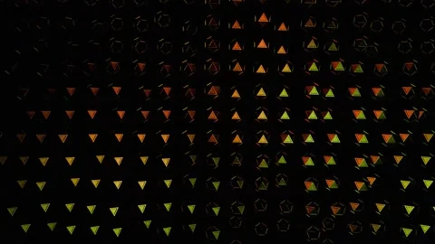 Abstract Geometric Pattern:  Triangles and Hexagons in Warm and Cool Tones Stock Footage 305245728
