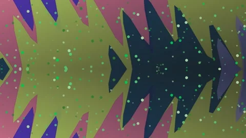 Abstract Geometric Pattern with Triangles and Dots. Stock Footage 330132566