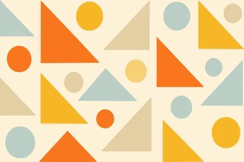 Abstract geometric pattern with triangles and circles Stock Illustration