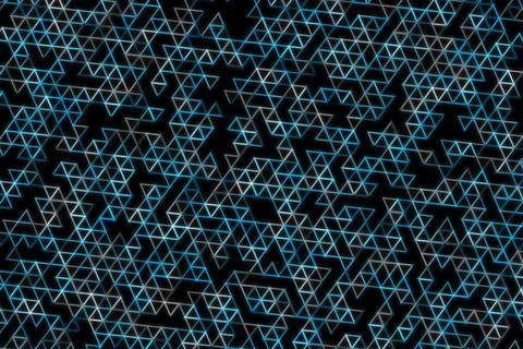 Abstract geometric pattern with triangles and lines in dark background 库存插图