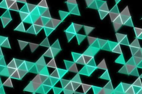 Abstract geometric pattern with triangles and neon colors Stock Illustration