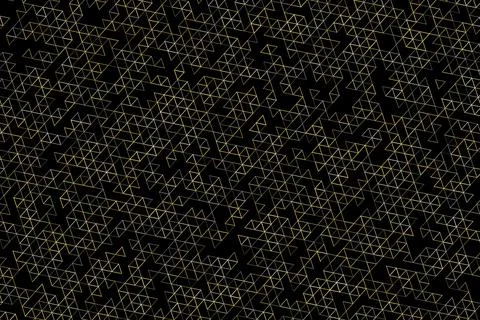 Abstract geometric pattern of triangles and lines on black Stock Illustration