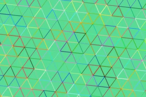 Abstract geometric pattern with triangles and lines in green Stock Photos