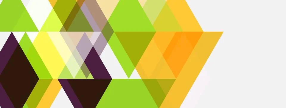 Abstract geometric pattern. Triangles form dynamic composition, using green, Stock Illustration