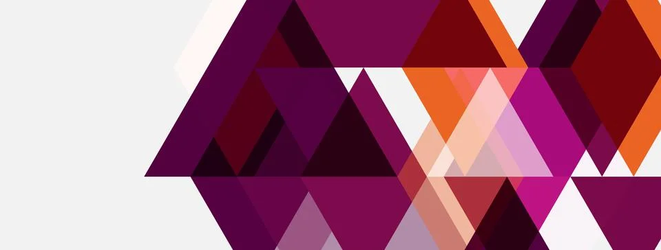 Abstract geometric pattern. Triangles form dynamic composition. Shades includ Stock Illustration