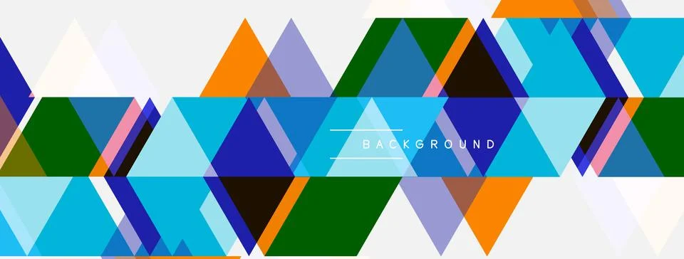 Abstract geometric pattern. Triangles, hexagons overlap creating vibrant イラスト素材