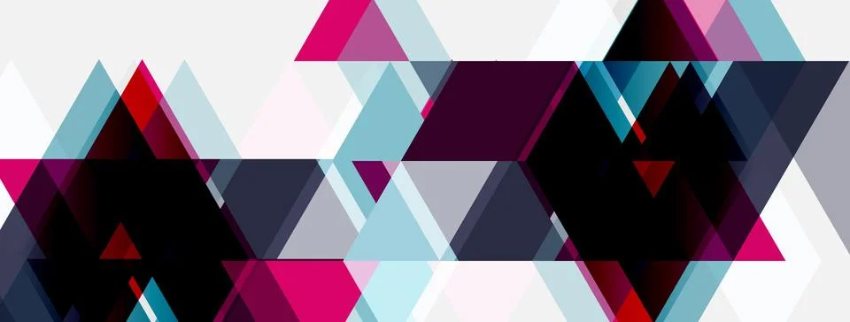 Abstract geometric pattern. Triangles overlap, creating dynamic visual textur Stock Illustration