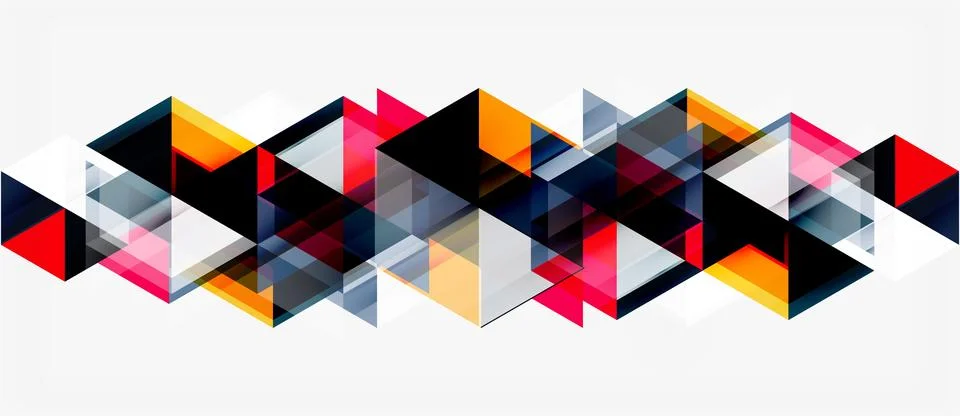 Abstract geometric pattern. Triangles overlap, creating dynamic visual textur 스톡 일러스트