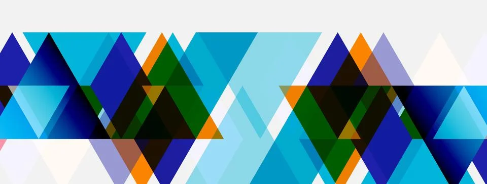 Abstract geometric pattern. Triangles overlap, creating dynamic visual textur Stock Illustration
