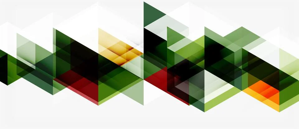 Abstract geometric pattern. Triangles overlap, creating dynamic visual textur Stock Illustration