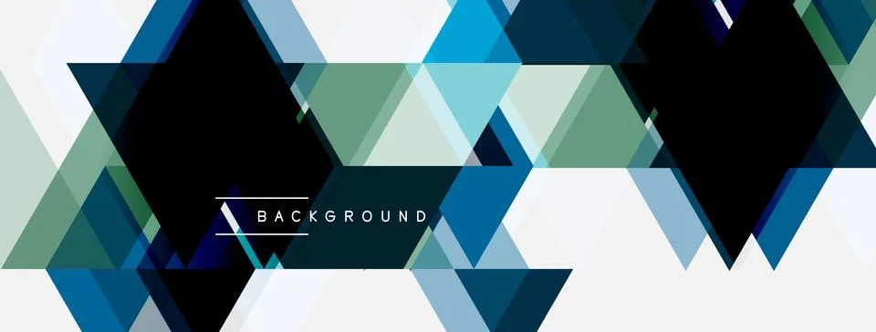 Abstract geometric pattern. Triangles overlap, creating dynamic visual textur Stock Illustration
