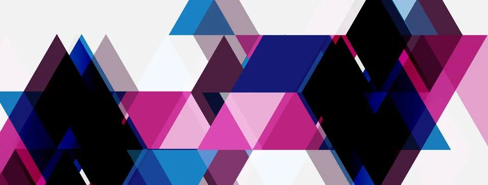 Abstract geometric pattern. Triangles overlap, creating dynamic visual textur イラスト素材