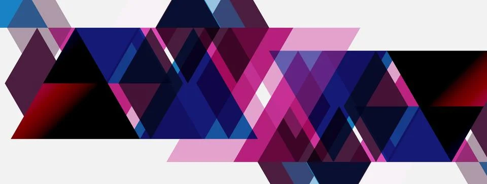 Abstract geometric pattern. Triangles overlap, creating dynamic visual textur 스톡 일러스트