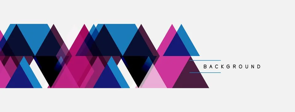 Abstract geometric pattern. Triangles overlap, creating dynamic visual effect Stockillustratie
