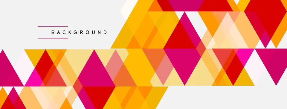 Abstract geometric pattern. Triangles overlap, creating vibrant color blocks. イラスト素材