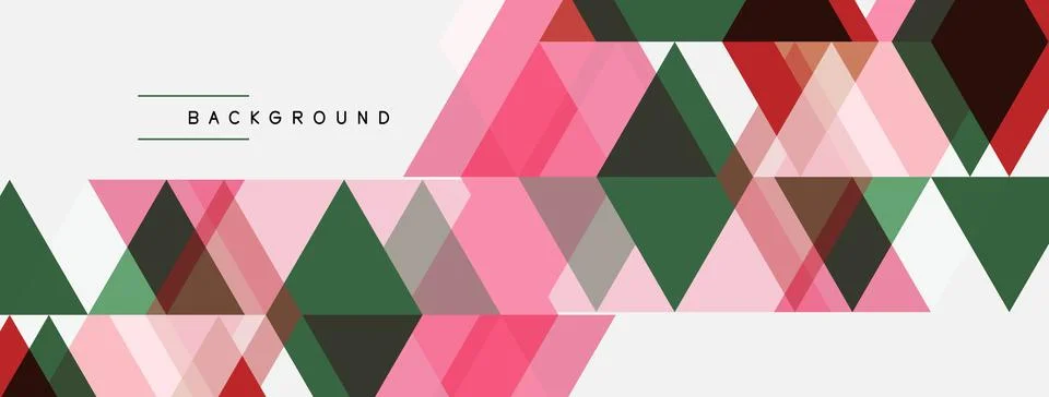 Abstract geometric pattern. Triangles overlap, creating colorful background. Stockillustratie