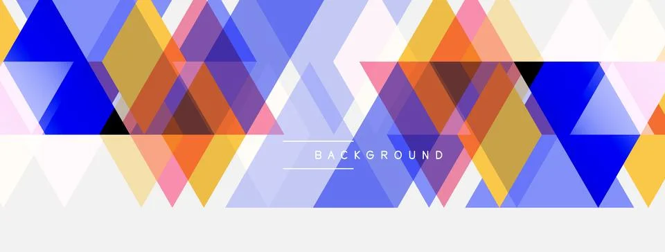 Abstract geometric pattern. Triangles overlap, creating vibrant color gradi.. Illustrazione stock