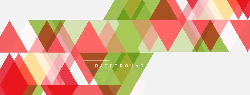 Abstract geometric pattern. Triangles overlap, creating vibrant color blocks. Illustrazione stock