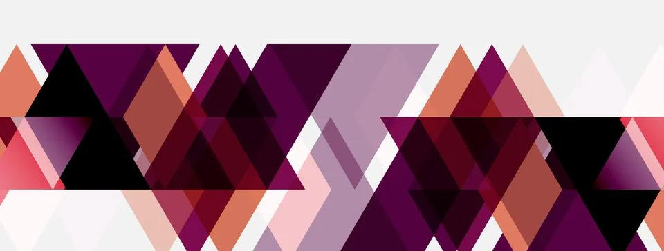 Abstract geometric pattern. Triangles overlap, creating dynamic visual textur Stock Illustration