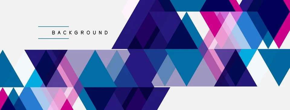 Abstract geometric pattern. Triangles overlap, creating vibrant color gradi.. イラスト素材