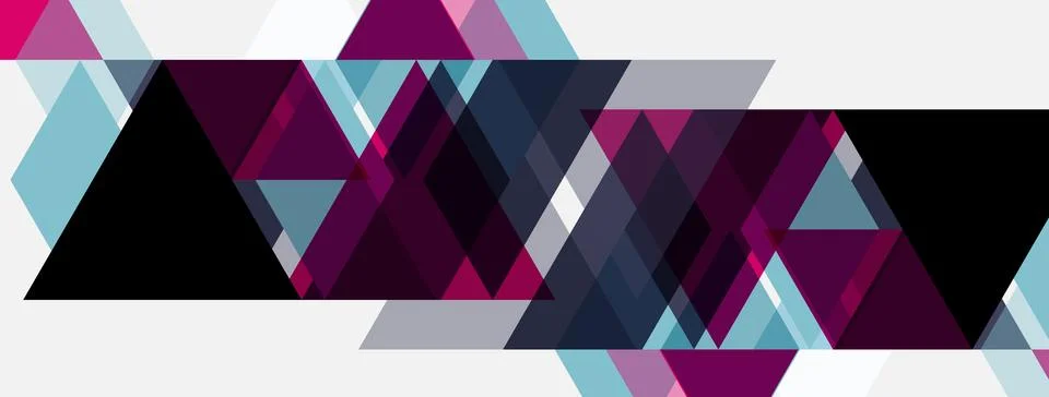 Abstract geometric pattern. Triangles overlap, creating dynamic visual textur Stock Illustration