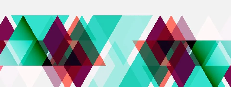 Abstract geometric pattern. Triangles overlap, creating dynamic visual textur 库存插图