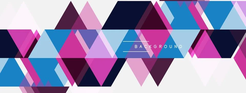 Abstract geometric pattern. Triangles overlap, creating vibrant color blocks. Stockillustratie