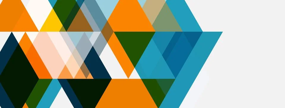 Abstract geometric pattern. Triangles overlap, creating dynamic visual textur Stock Illustration