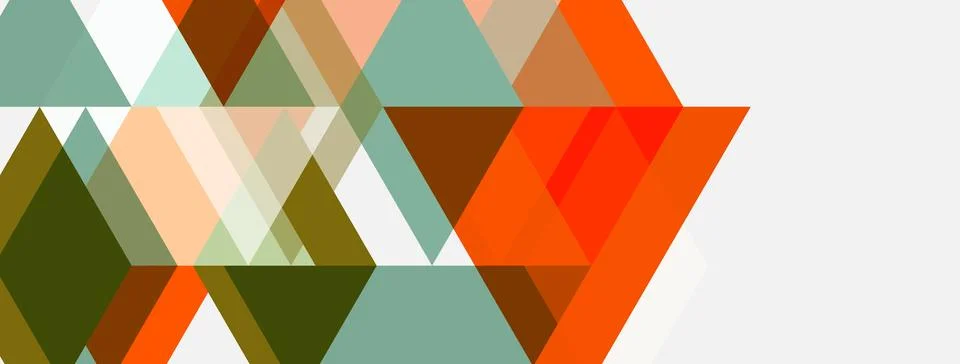 Abstract geometric pattern. Triangles overlap, creating textured visual effec Stock Illustration