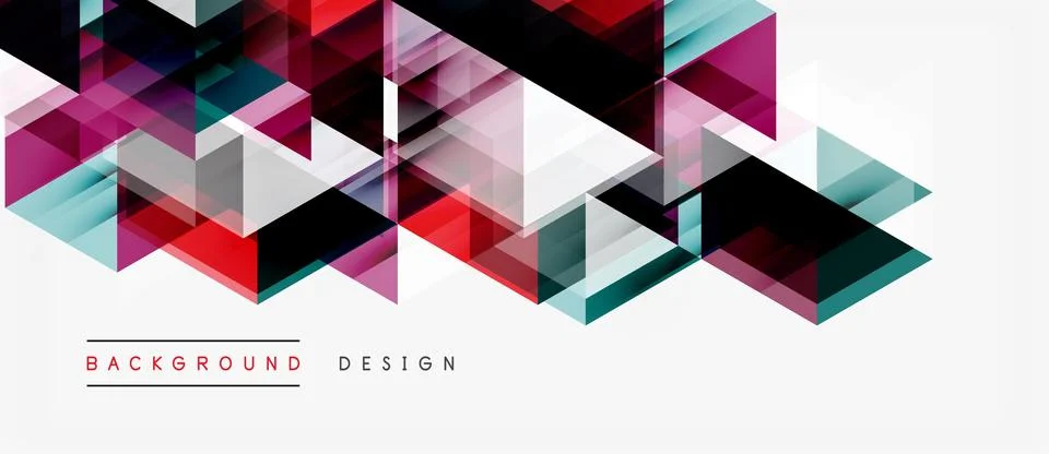Abstract geometric pattern. Triangles overlap, creating dynamic visual textur Stock Illustration