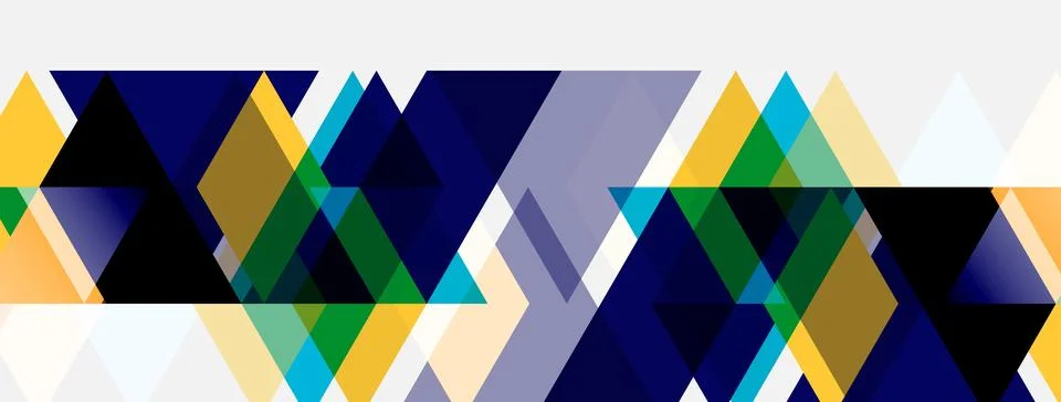 Abstract geometric pattern. Triangles overlap, creating dynamic visual textur Stock Illustration