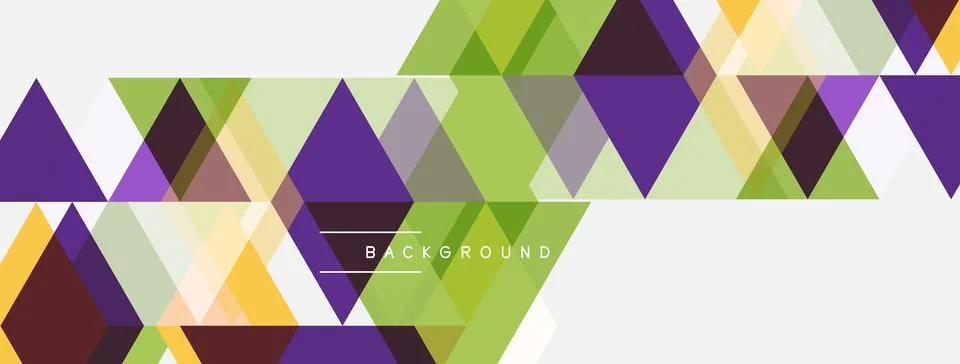 Abstract geometric pattern. Triangles overlap, creating colorful mosaic effec Illustrazione stock