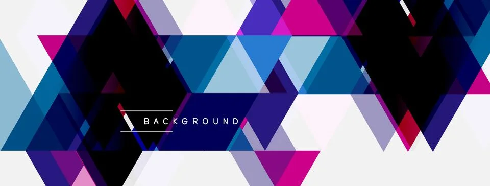 Abstract geometric pattern. Triangles overlap, creating vibrant color gradi.. 스톡 일러스트