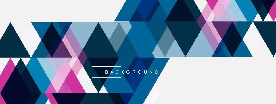 Abstract geometric pattern. Triangles overlap, creating dynamic visual textur Stock Illustration