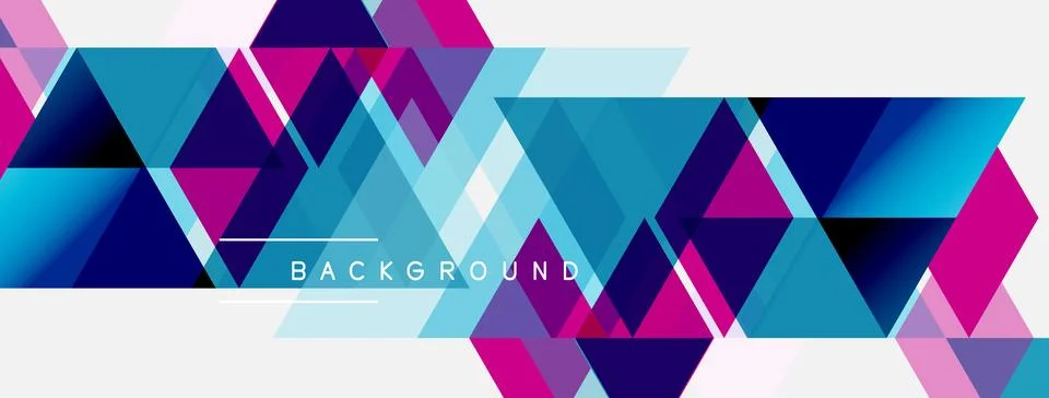Abstract geometric pattern. Triangles overlap, creating vibrant color gradi.. Stock Illustration