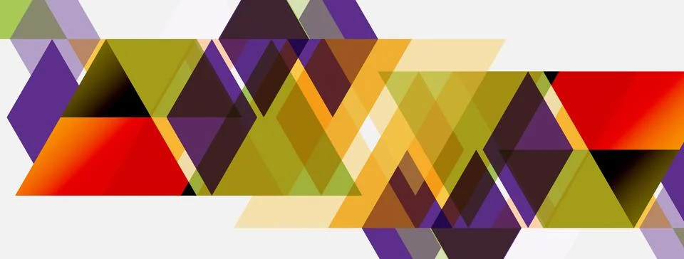 Abstract geometric pattern. Triangles, rectangles overlap creating complex Stockillustratie