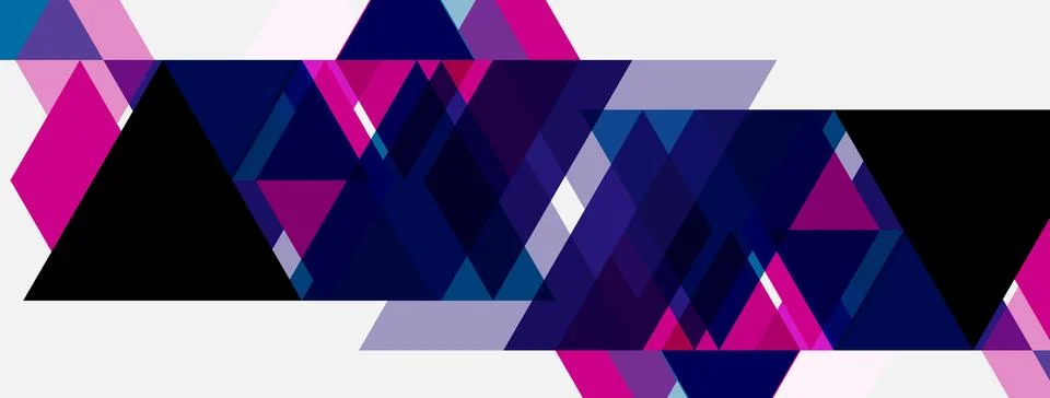 Abstract geometric pattern. Triangles, rectangles overlap creating dynamic 스톡 일러스트